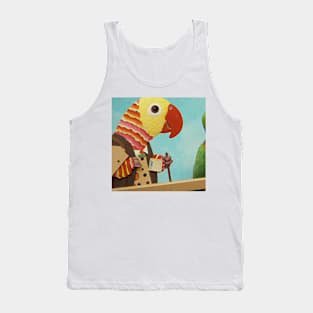 Colorful and fun cartoon parrots Tank Top